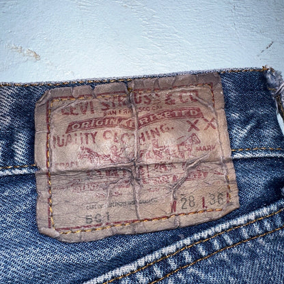 Levis 501 Vintage 80s Redline Selvedge USA XX Jeans Dyed Wash 28x36 Act 26x31