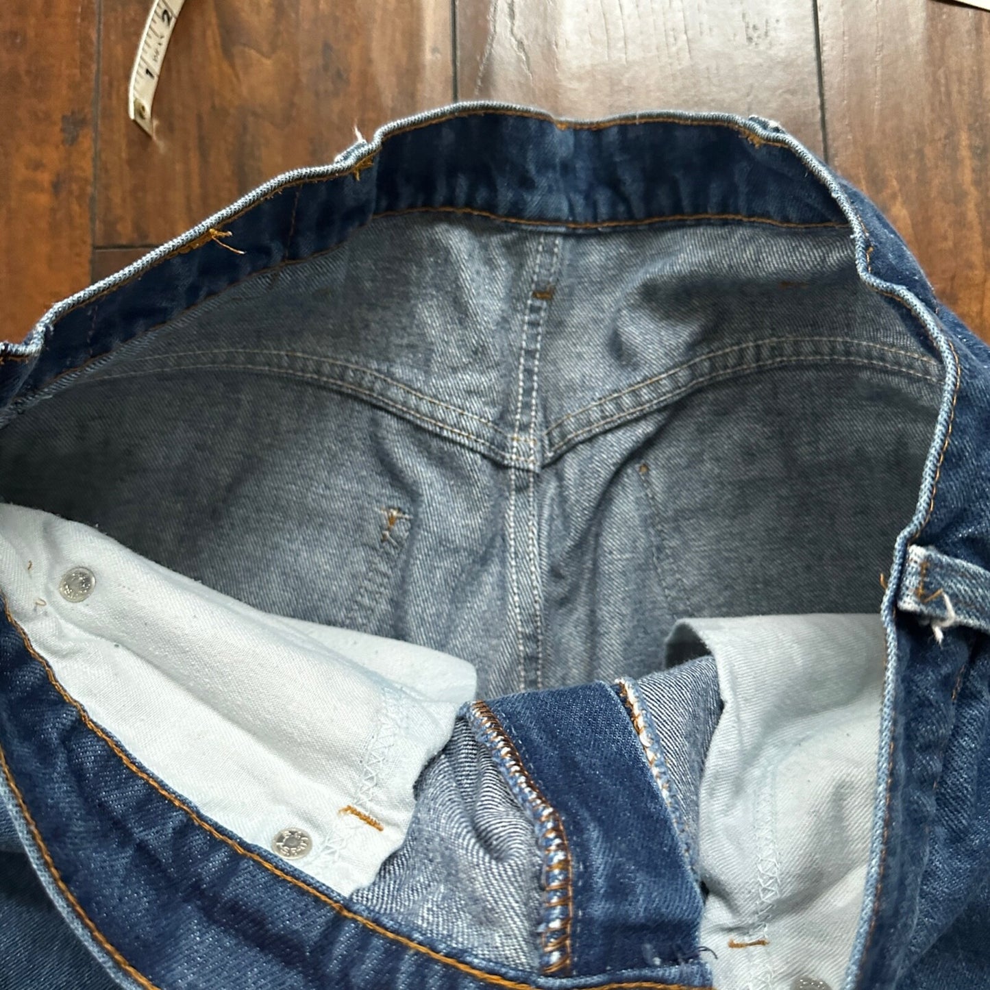 Vintage 80s Levis 646 Boot Flare Orange Tab 36x36 USA Blue Jeans 501 Act 33x34