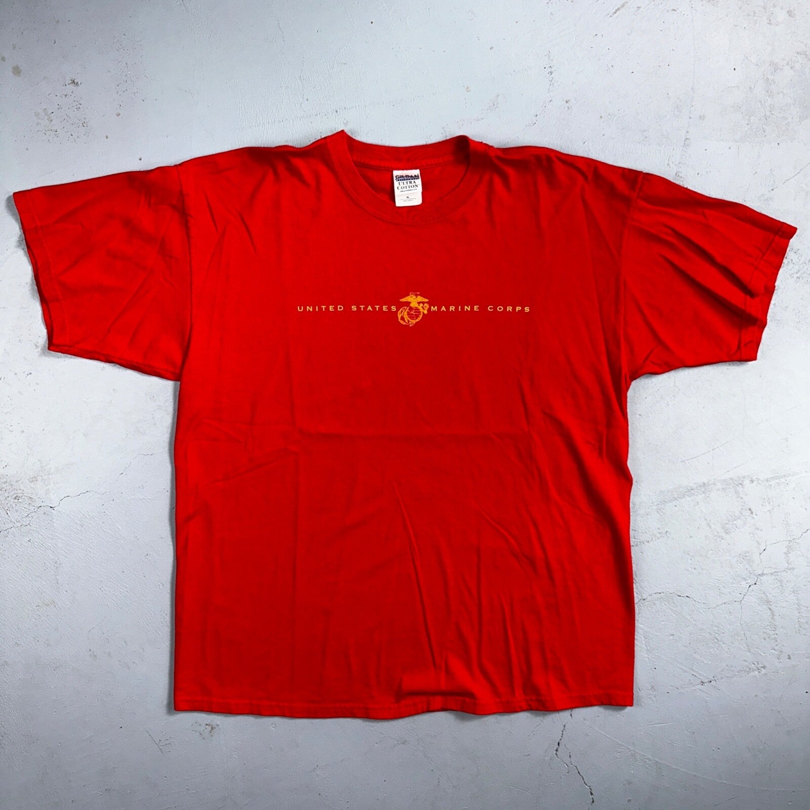 USMC United States Marine Corps VTG T Shirt Y2K Red Military USA America Love