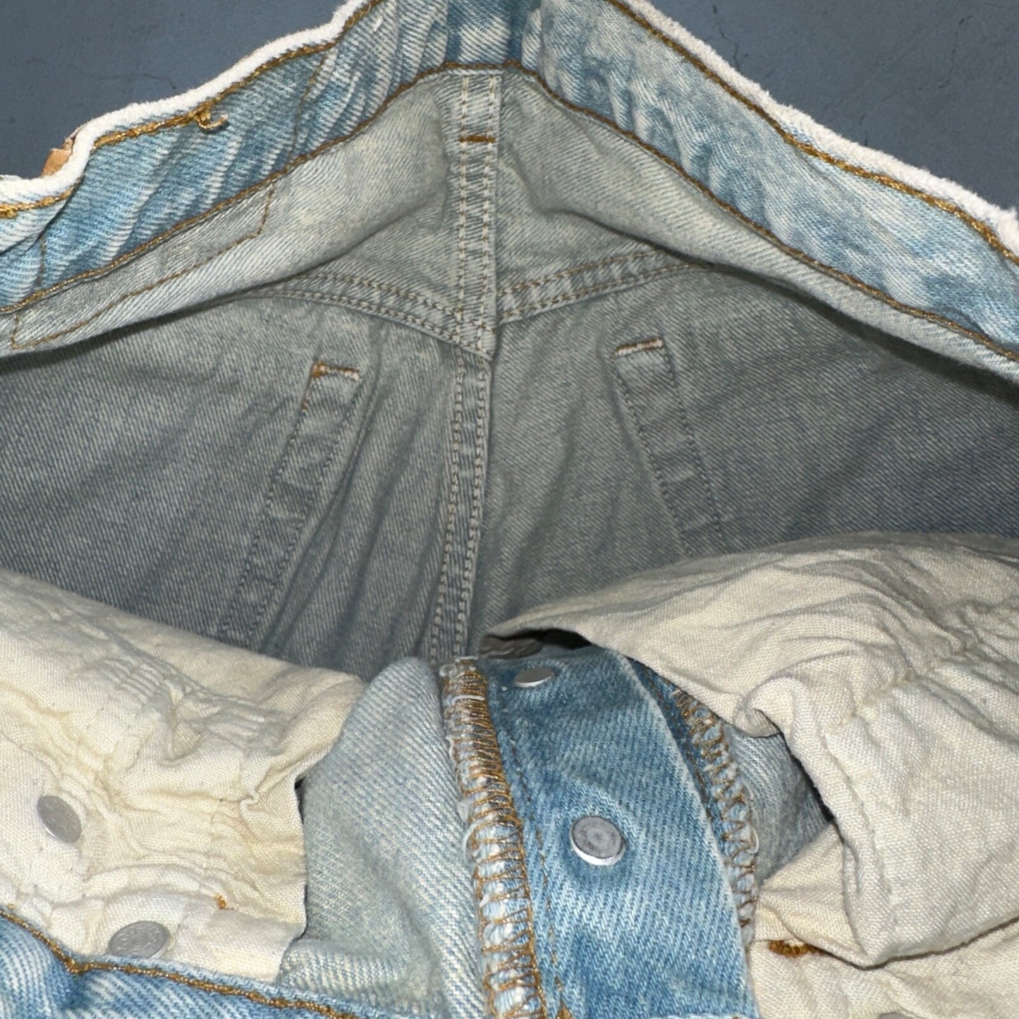 Levis 501 Vintage 90s USA XX Straight Leg Jeans Blue Light Wash 30x34 Act 27x34