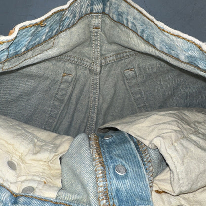 Levis 501 Vintage 90s USA XX Straight Leg Jeans Blue Light Wash 30x34 Act 27x34