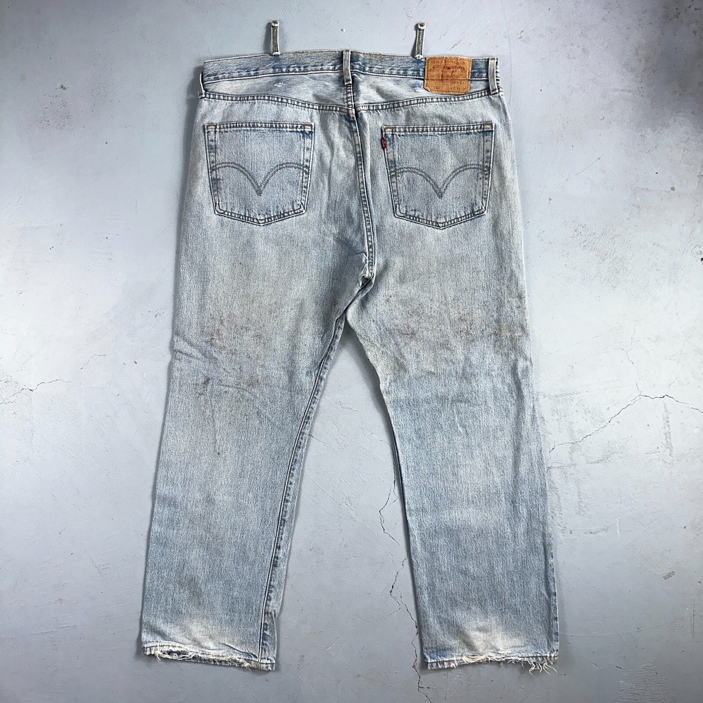 Levis 501 Vintage Y2K XX Straight Leg Jeans 90s Blue Light Wash 40x30 Act 40x29
