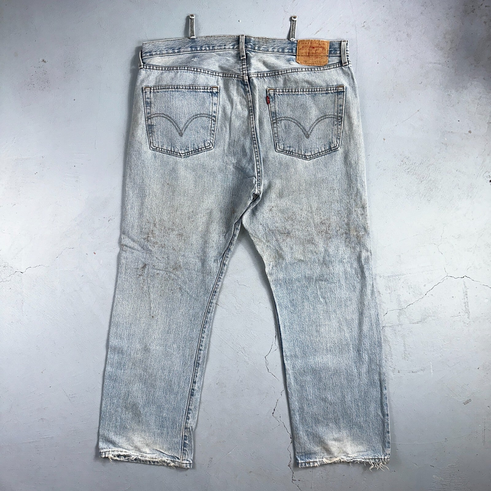 Levis 501 Vintage Y2K XX Straight Leg Jeans 90s Blue Light Wash 40x30 Act 40x29