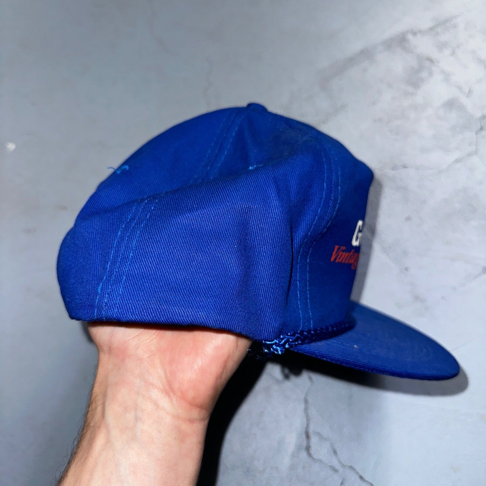 Goodrich Vintage Tires VTG Hat Cap Snapback Trucker Goodyear Car Blue Promo