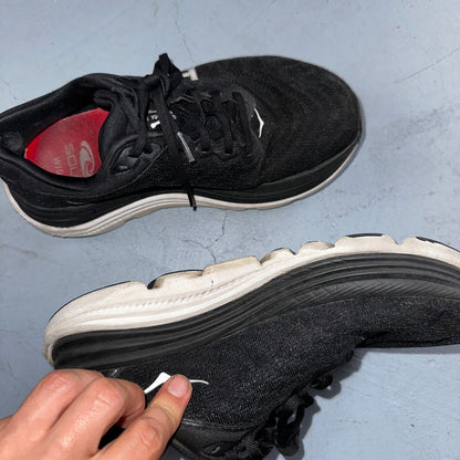 Hoka One One Womens Gaviota 5 1134235 BWHT Black Running Shoes Size 7 D