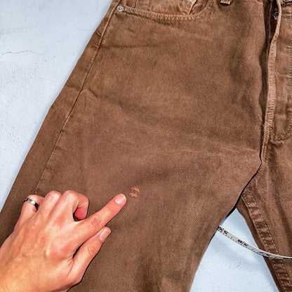 Levis 501 Vintage 90s USA XX Straight Leg Jeans 34x36 Brown Rare Wash Act 33x35