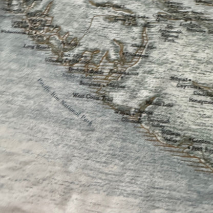 Vancouver Canada Vintage T Shirt 90s FOTL Cream Comox BC Map Travel Big Rap Tee