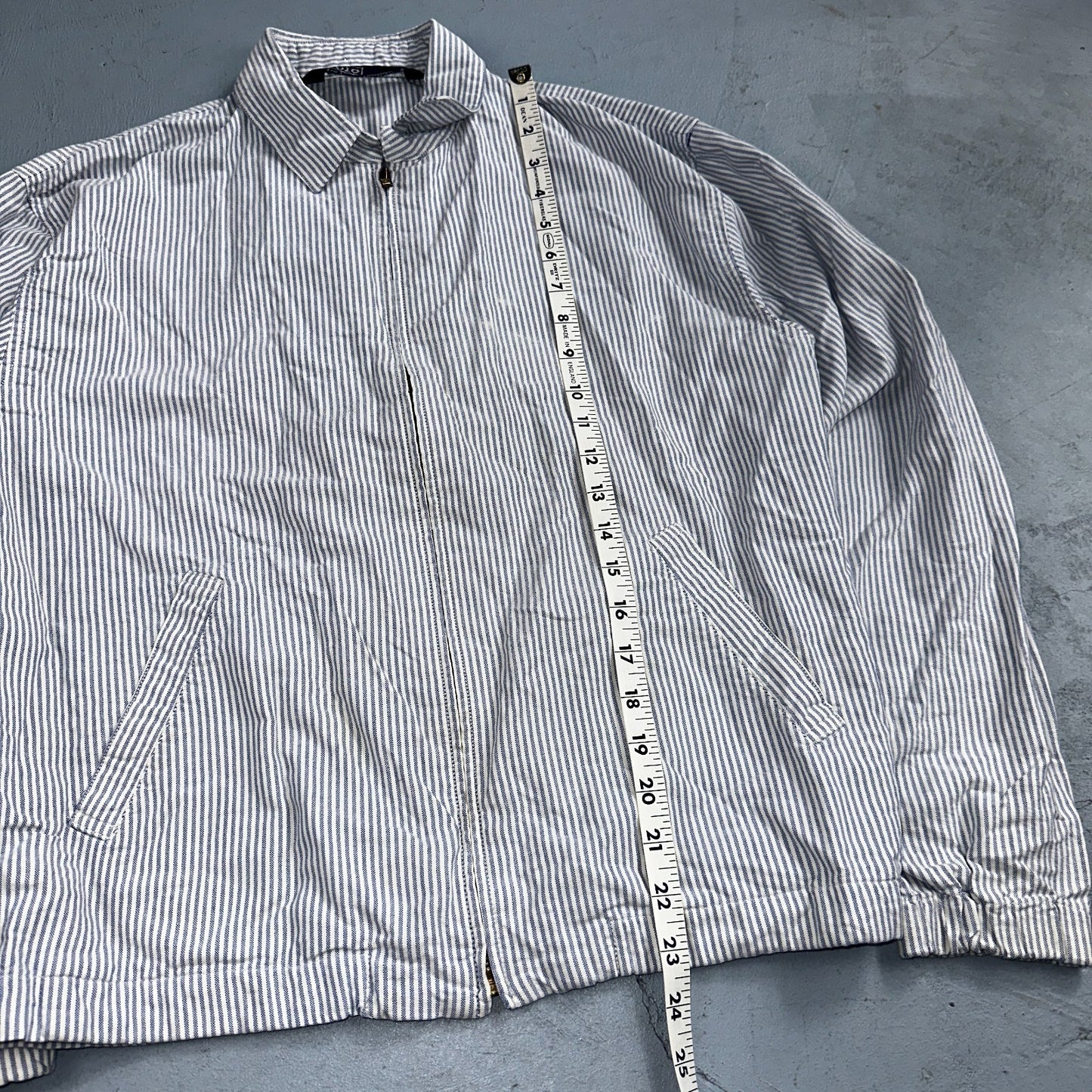 Polo By Ralph Lauren VTG 90s Harrington Jacket Hickory Stripe Workwear Ricky