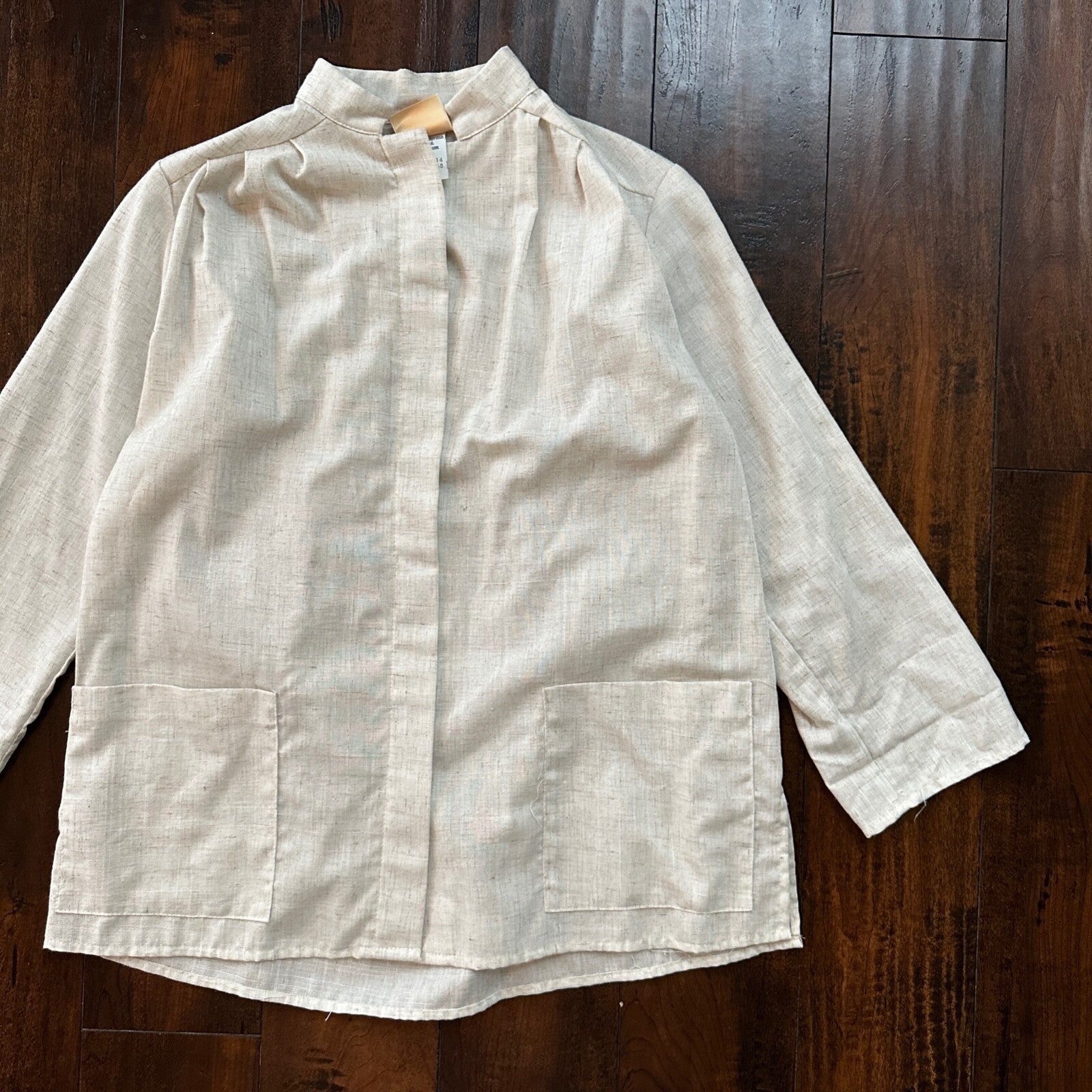 Vintage USA Rockabilly Womens Button Shirt 80s 70s Top Missing Button M