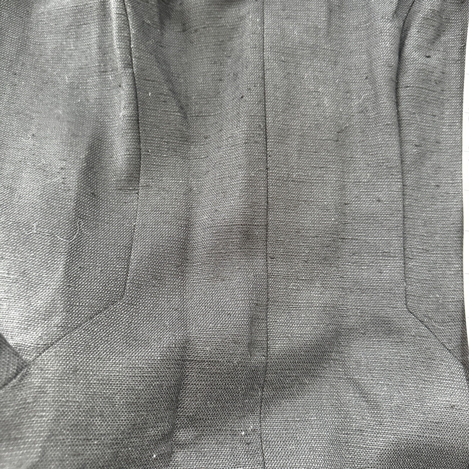 Vintage USA Rockabilly Womens Dress Skirt 60s 70s Top Black Wool Stained