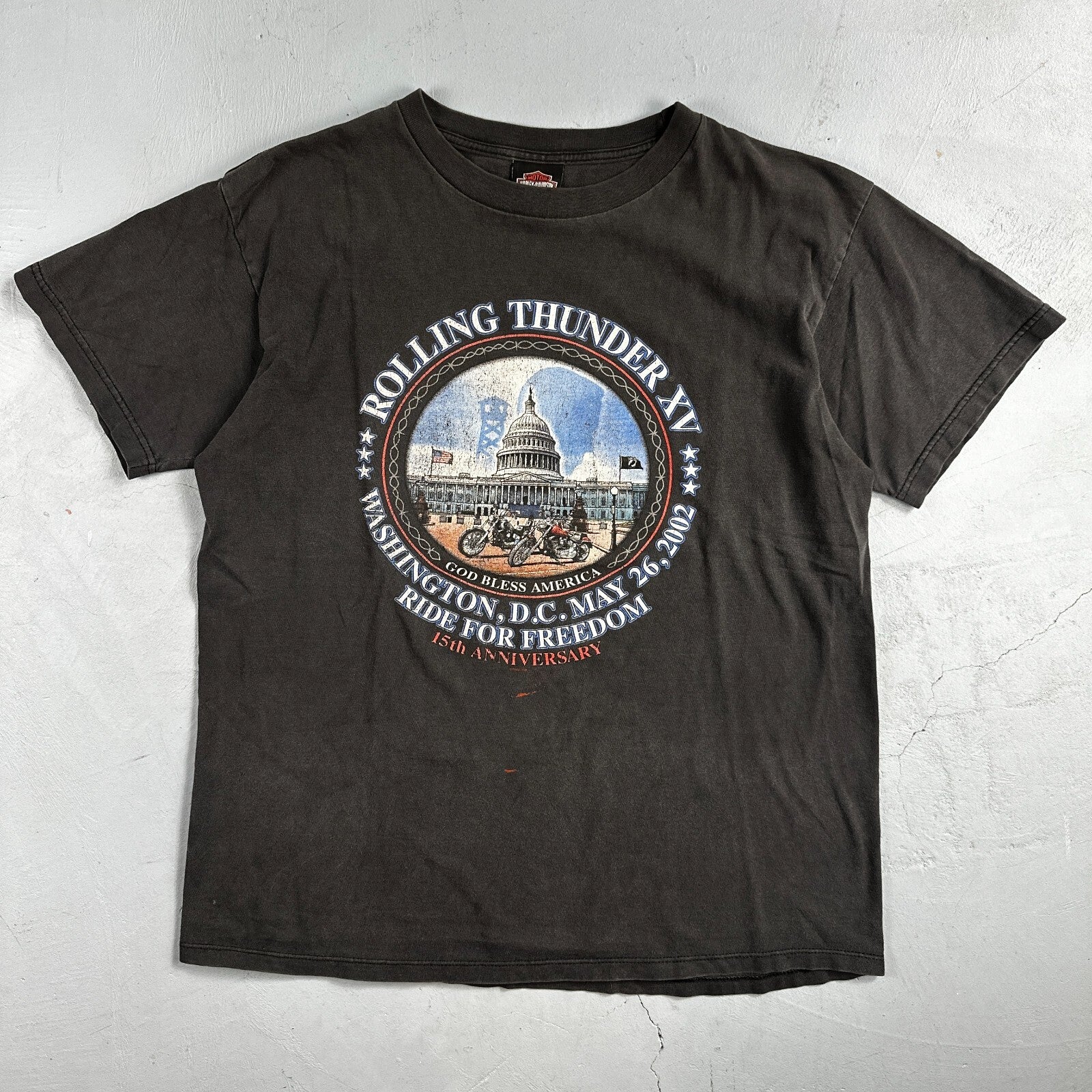 Harley Davidson Washington DC VTG T Shirt Motorcycle Bike Graphic Y2K Ride 3D