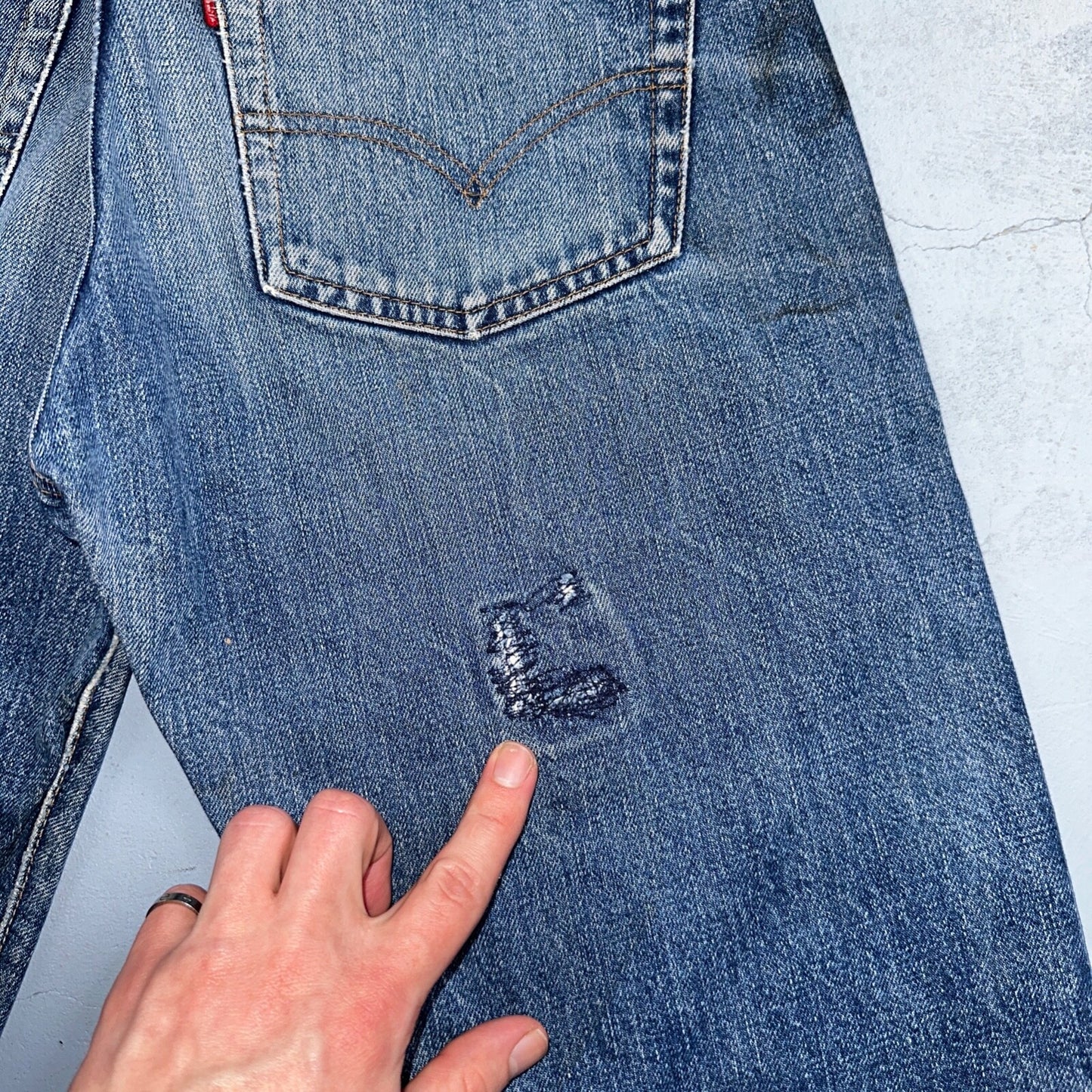 Levis 501 Big E Vintage 60s Redline Selvedge USA XX 1960s Jeans Skinny Act 26x23