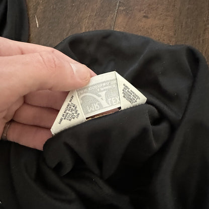 Vintage ALEX COLMAN CALIFORNIA Polyester 70s Black Psychedelic SHIRT Turtleneck