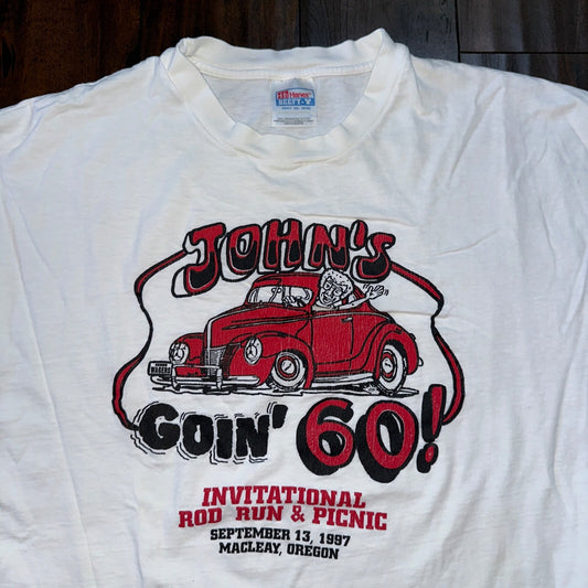 Funny 60 VTG T Shirt Classic Antique Sports Cars America USA Nascar Oregon