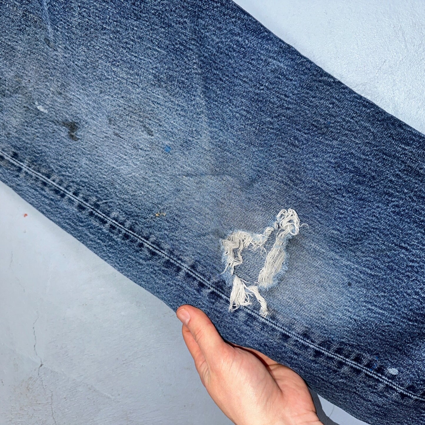 Levis 501 Vintage 90s Mexico Straight Leg Jeans 36x32 Y2K Med Wash Act 34x30