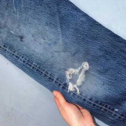 Levis 501 Vintage 90s Mexico Straight Leg Jeans 36x32 Y2K Med Wash Act 34x30