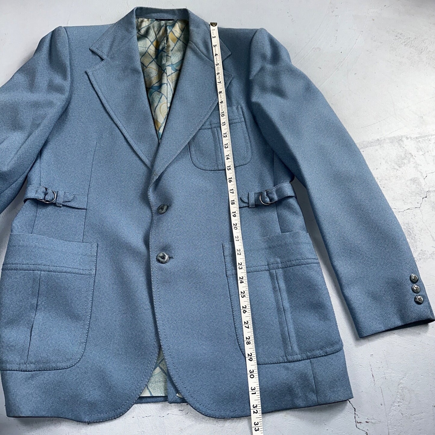 VTG 1960s Mens 2 PC Suit 42 Jacket Coat Pants 60s Lions Den Rockabilly Side Belt