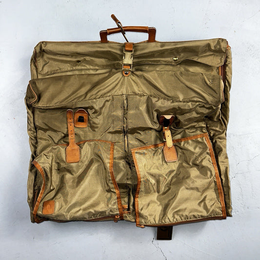 VTG Hartmann Garment Suit Bag Carry On Leather & Nylon 25x40 Luggage Hang up