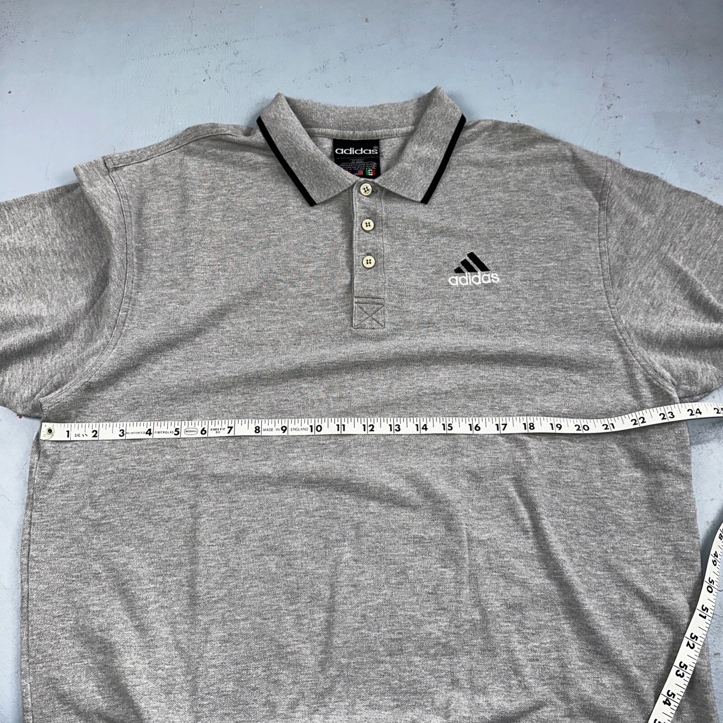 Adidas Gray Polo VTG T Shirt 90s Simple Sport XL Equipment Gym Classy