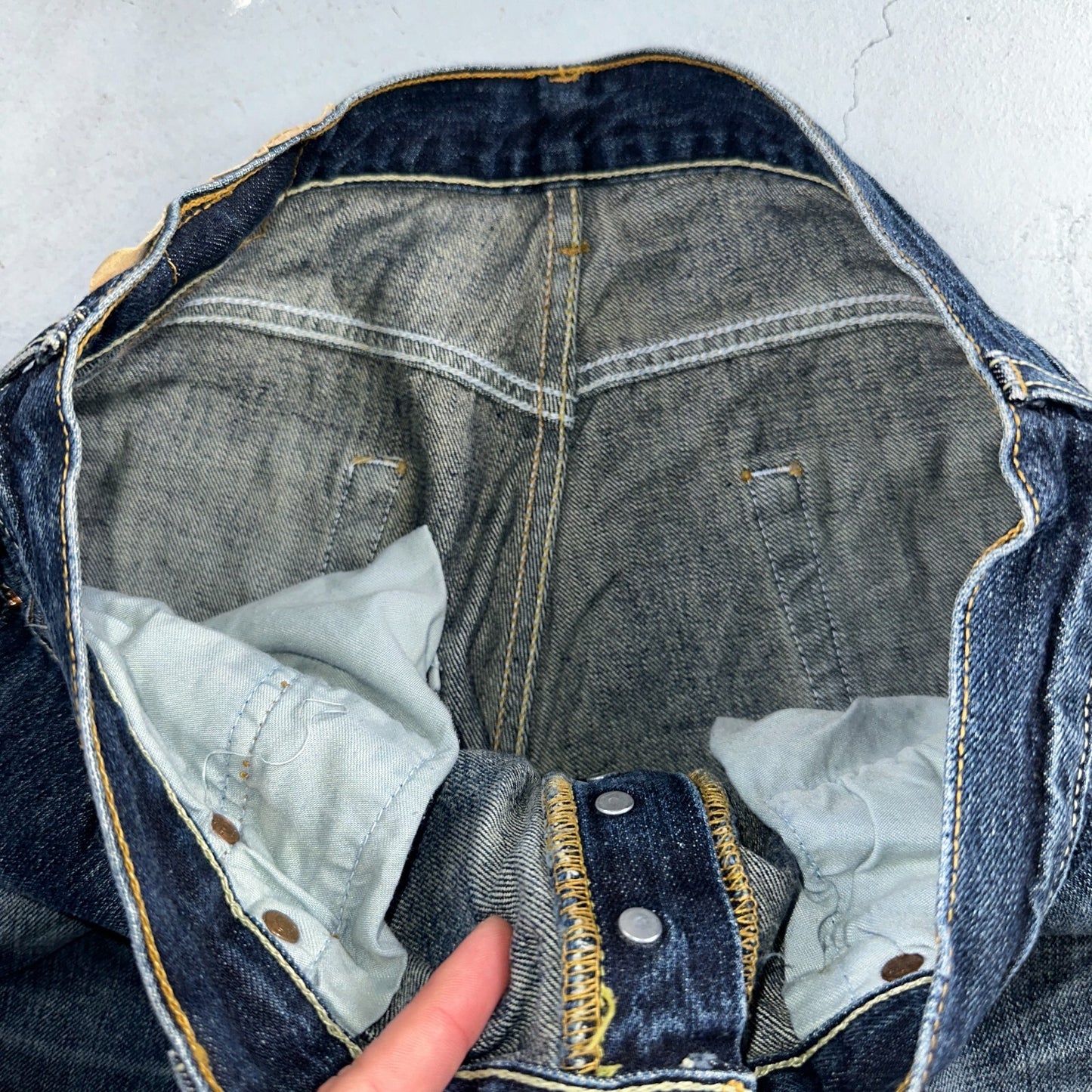 Levis 501 Vintage Y2K XX Straight Leg Jeans Blue Med Wash 34x34 Act 32x28