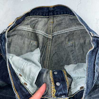Levis 501 Vintage Y2K XX Straight Leg Jeans Blue Med Wash 34x34 Act 32x28
