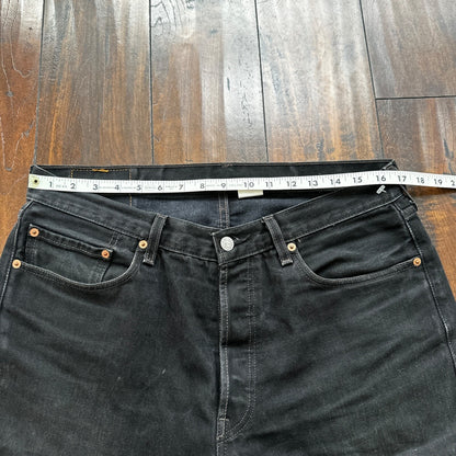 Vintage 90s Mexico Levis 501 XX 34x36 USA Tag Jeans Y2K Black Act 33x36