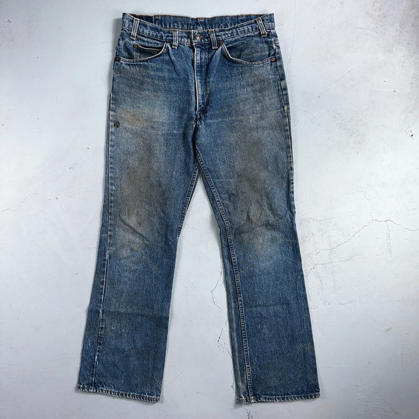 Levis 517 Vintage 80s USA Orange Tab Bootcut Flare Blue Worn Jeans Act 32x31