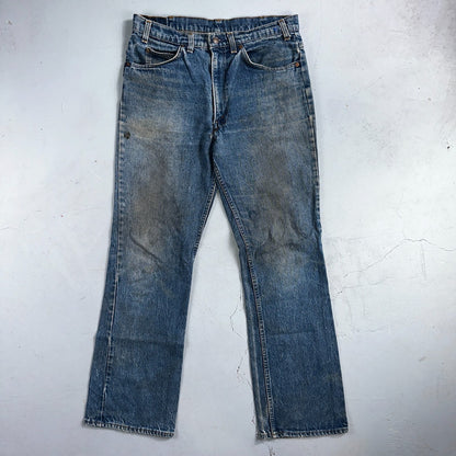 Levis 517 Vintage 80s USA Orange Tab Bootcut Flare Blue Worn Jeans Act 32x31