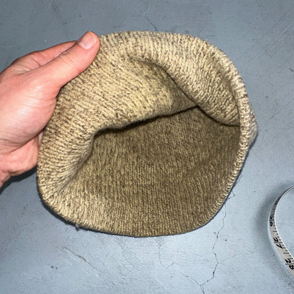 Vintage PENDELTON 100% Virgin Wool Oatmeal Beige Knit Hat Beanie USA Unisex