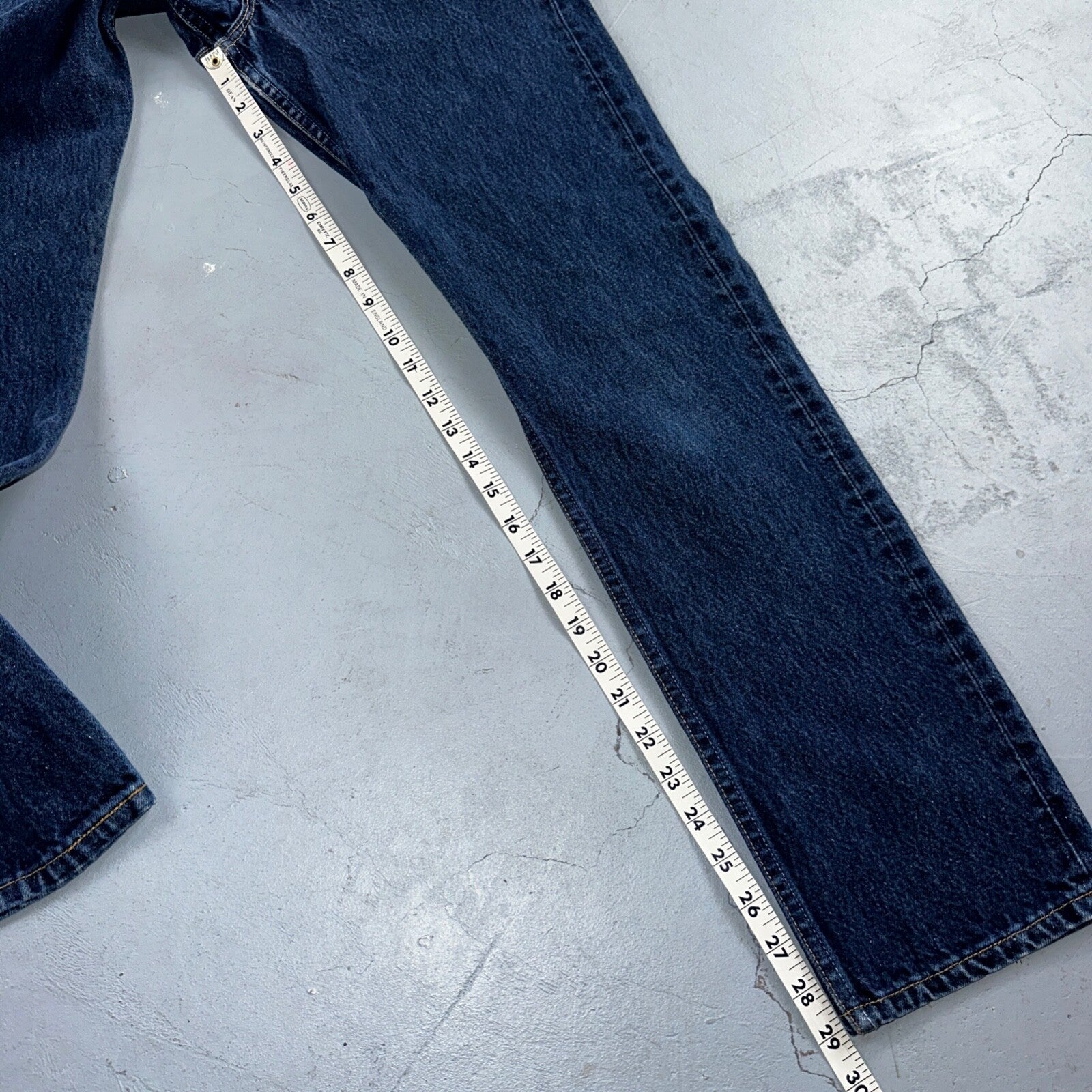 Levis 501 Vintage 90s USA XX Straight Leg Jeans Blue Dark Wash Act 24x29