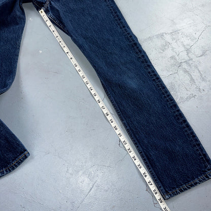 Levis 501 Vintage 90s USA XX Straight Leg Jeans Blue Dark Wash Act 24x29
