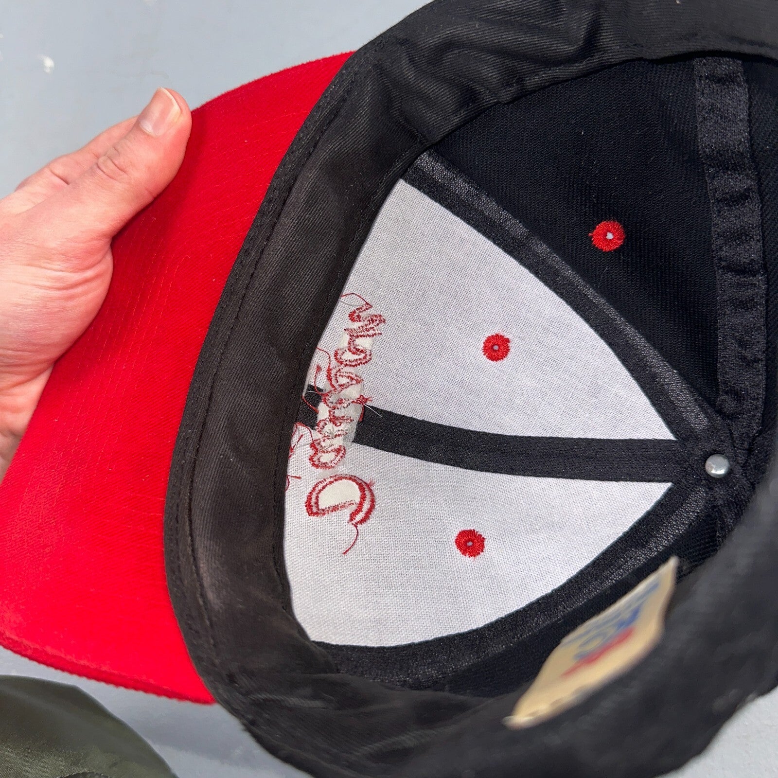 Davison Auto Parts Vintage Trucker Hat Baseball Black Red Basic 90s Harley