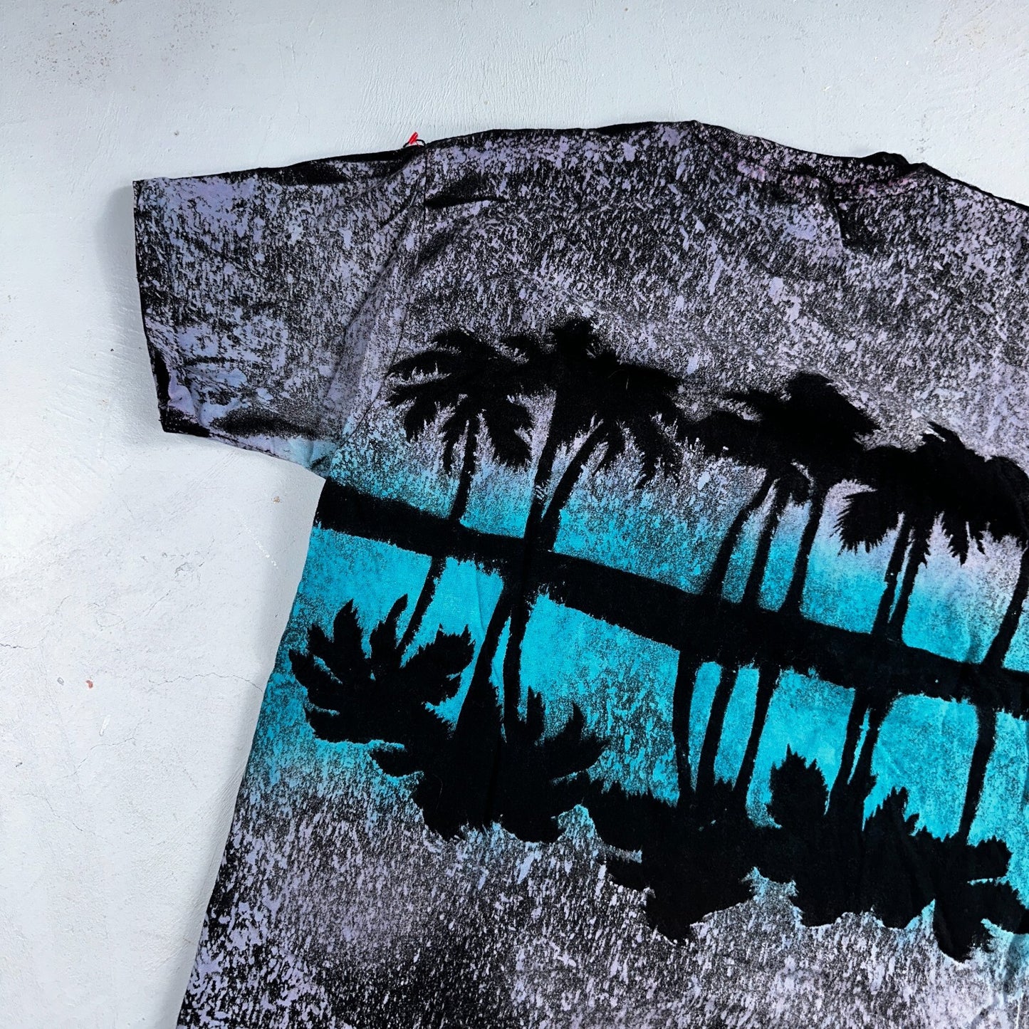 Hawaii AOP Stars 90s VTG T Shirt Hanes Palm Trees Kona Splatter Tye Dye Rare