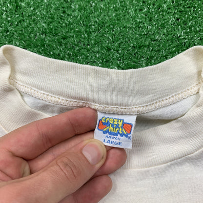 Vintage Nike T Shirt USA Rare Jordan 1981 Finisher Honolulu 80s Japan Geisha