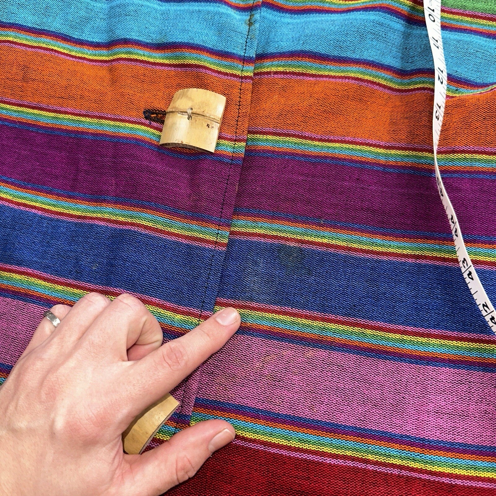 Norm Thompson VTG 80s Rainbow Striped Oversized Button Down Blazer/Jacket XL