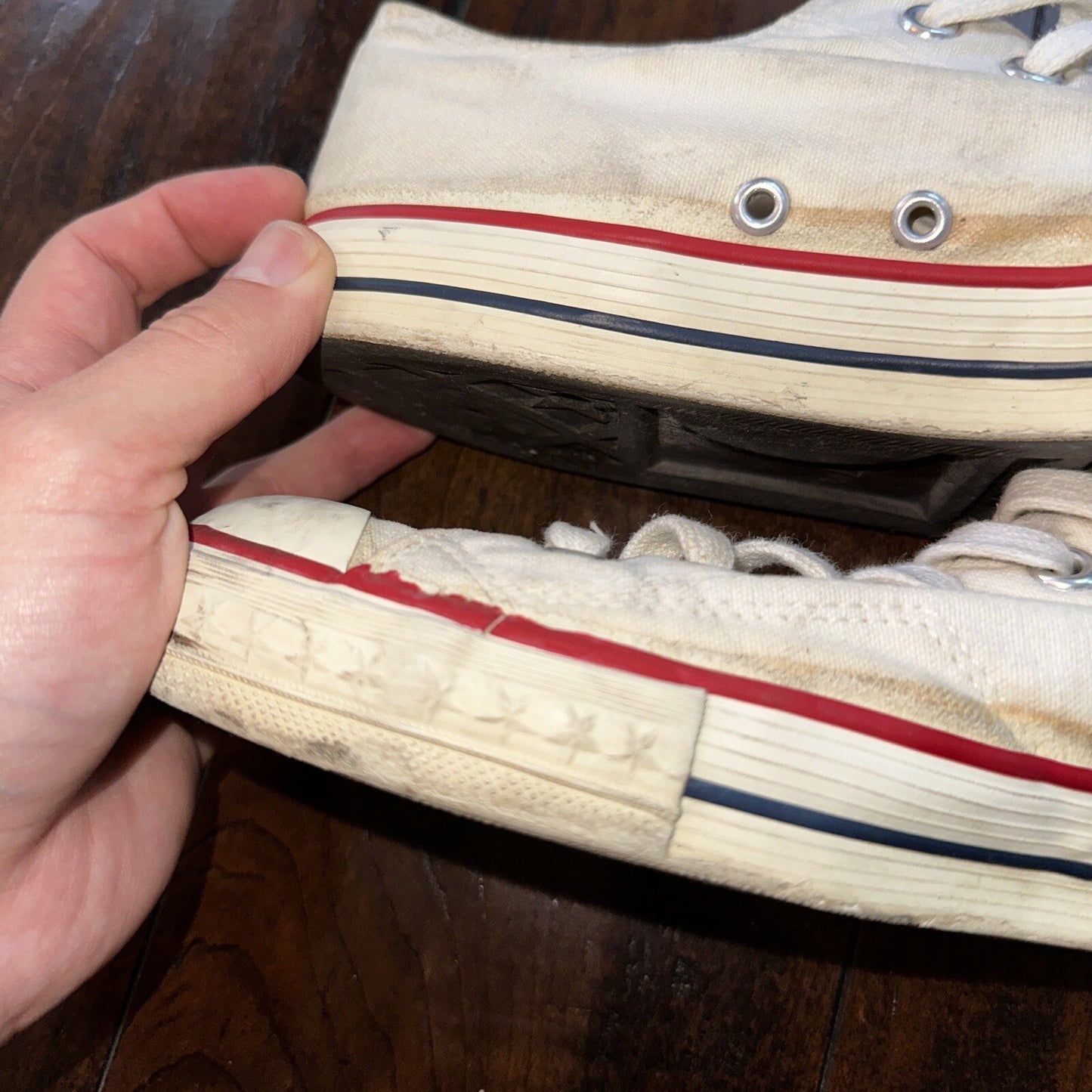 Vintage 50s CONVERSE Chuck Taylor Star Low Blue Label 7.5 1950s 60s USA RARE