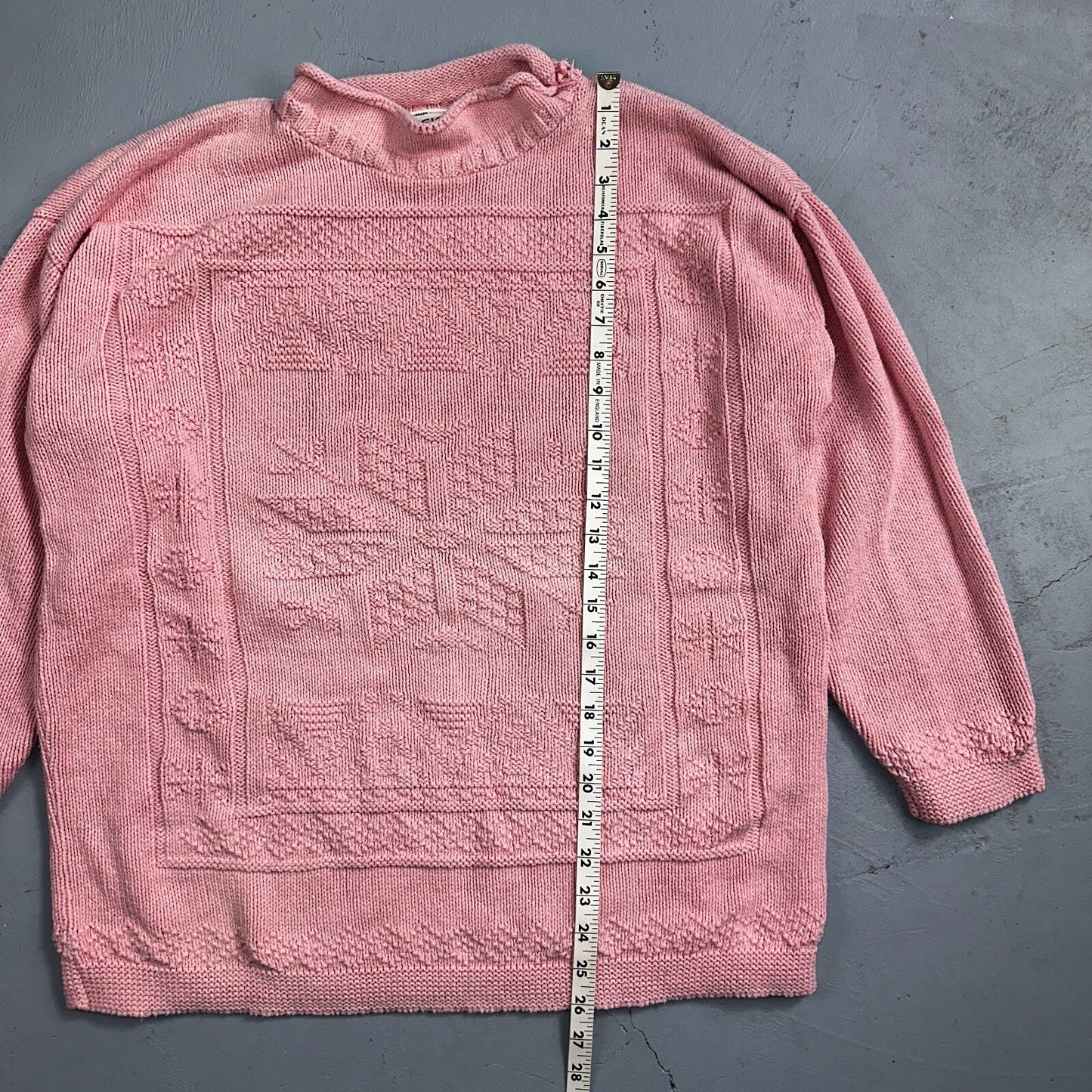 Basic Editions Women's Sweater Pink Jacket 100% Cotton Casual Christmas Winter