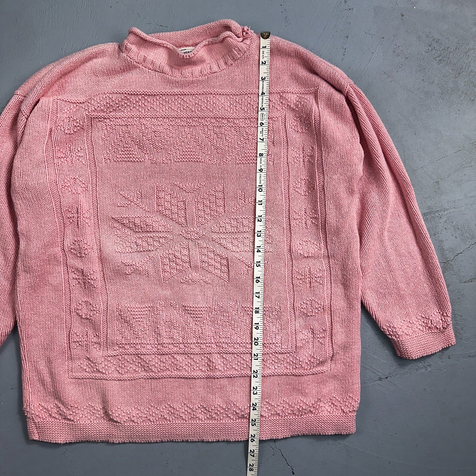 Basic Editions Women's Sweater Pink Jacket 100% Cotton Casual Christmas Winter