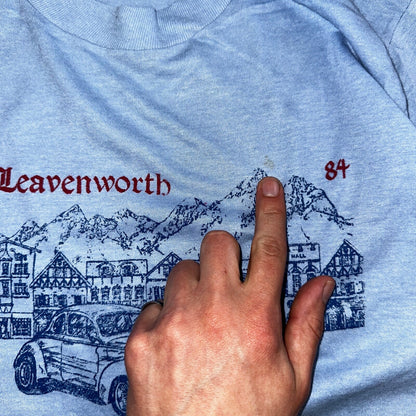 Leavenworth 80s Sportswear Oregon VTG T Shirt Cars Racing Old Fun 1984 Graphic