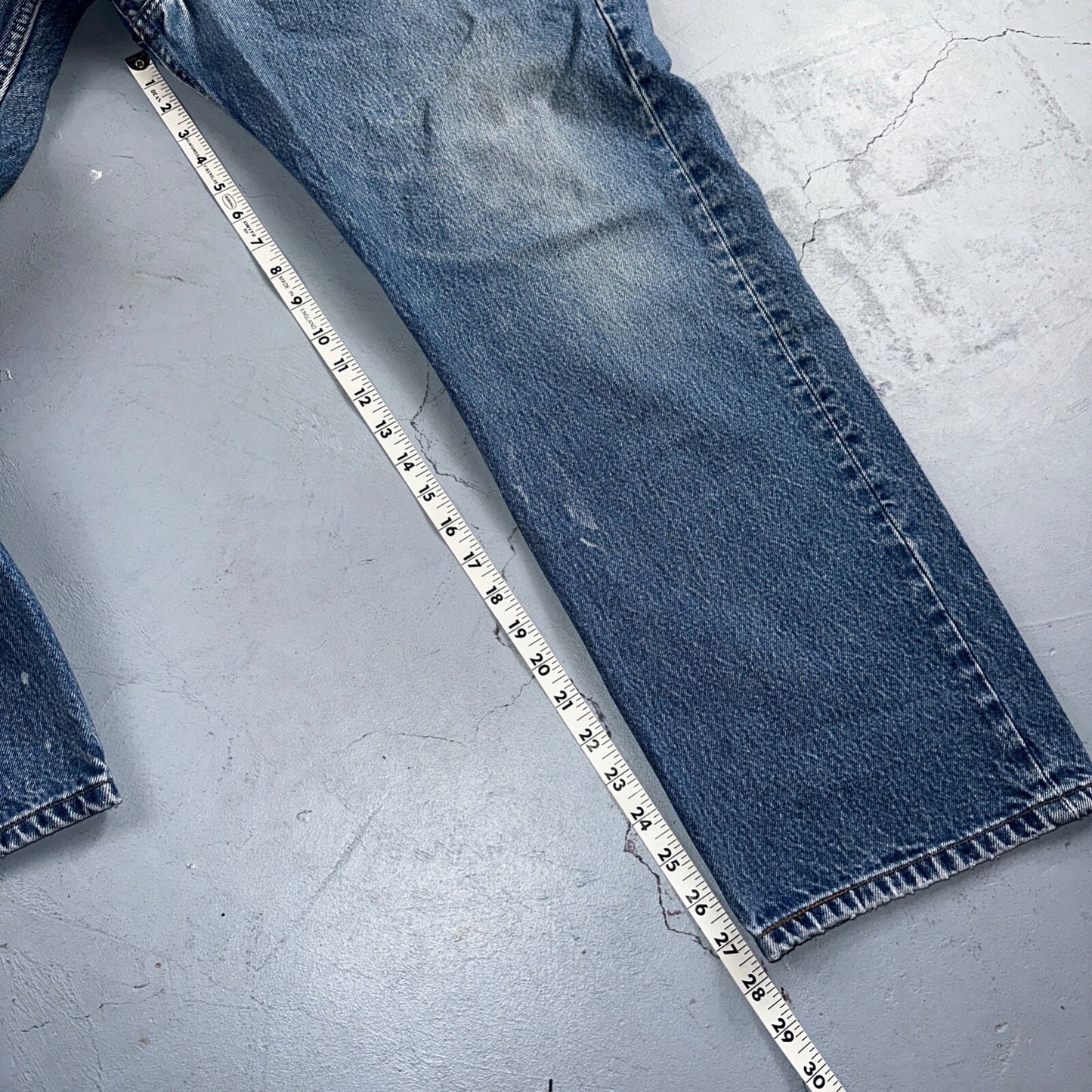 Levis 501 Vintage 90s USA XX Straight Leg Jeans Blue Med Wash 42x32 Act 38x27