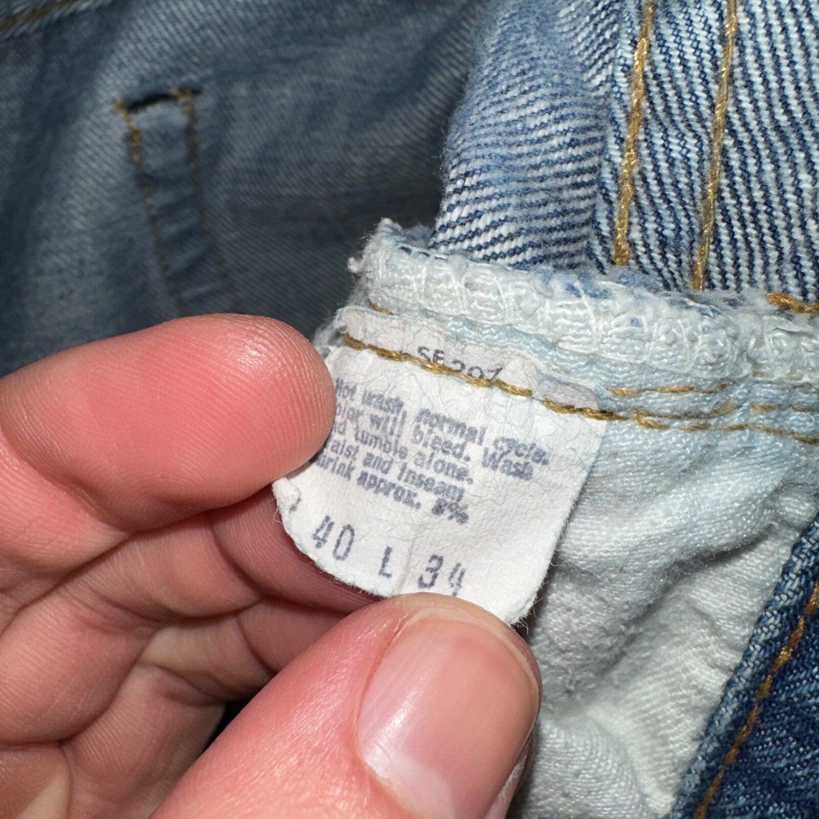 Levis 501 Vintage 80s Redline Selvedge USA XX Jeans Light Wash 40x34 Act 36x28