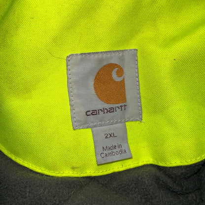 Carhartt Jacket Mens 2XL 100787 High-Visibility Waterproof Highlighter Hoodie