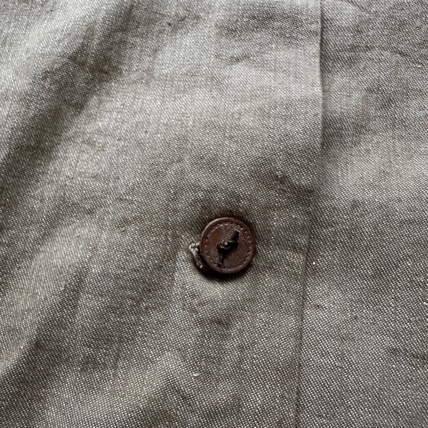 Vintage USA Rockabilly Womens Dress Shirt 60s 70s Top Bottom Brown Button Unique