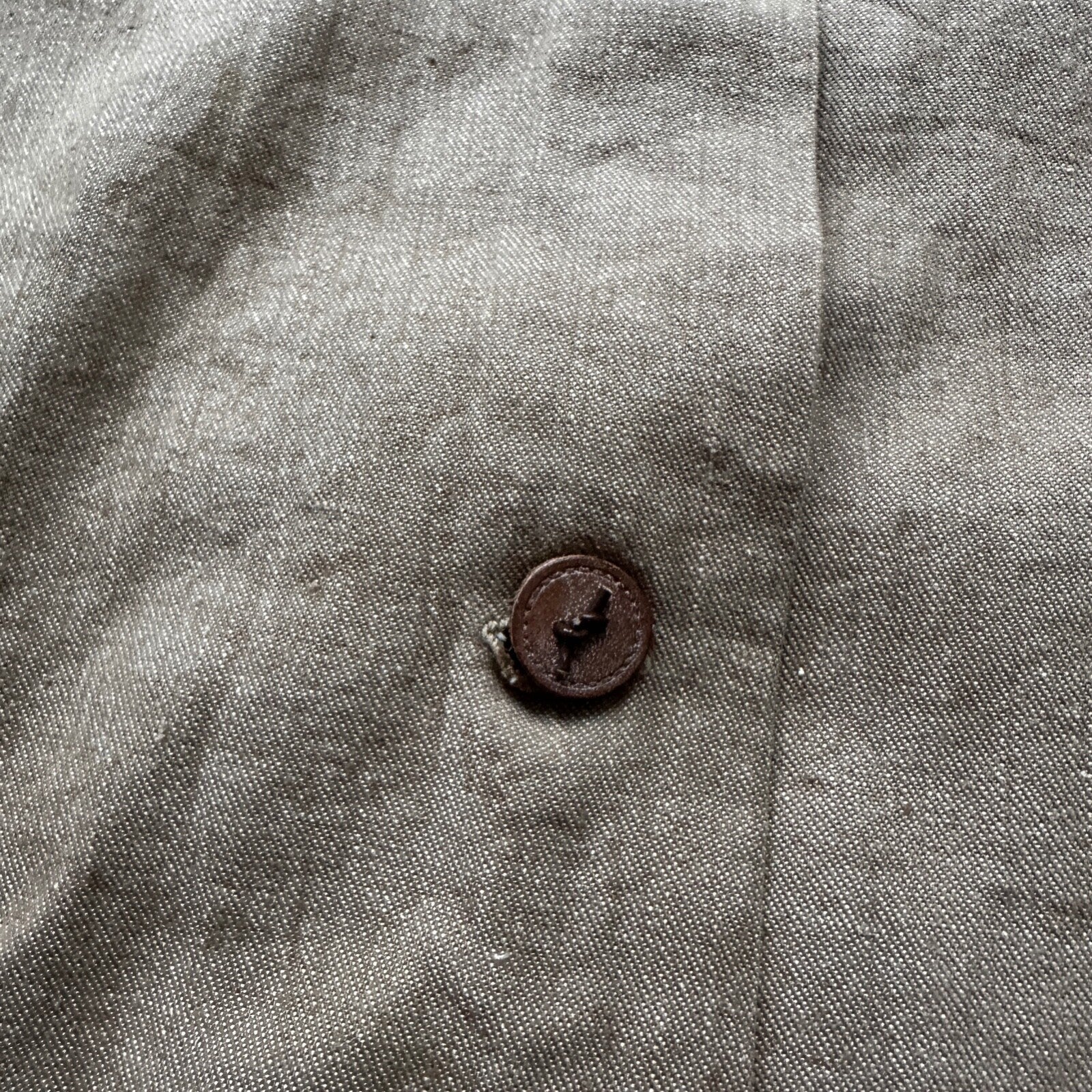 Vintage USA Rockabilly Womens Dress Shirt 60s 70s Top Bottom Brown Button Unique