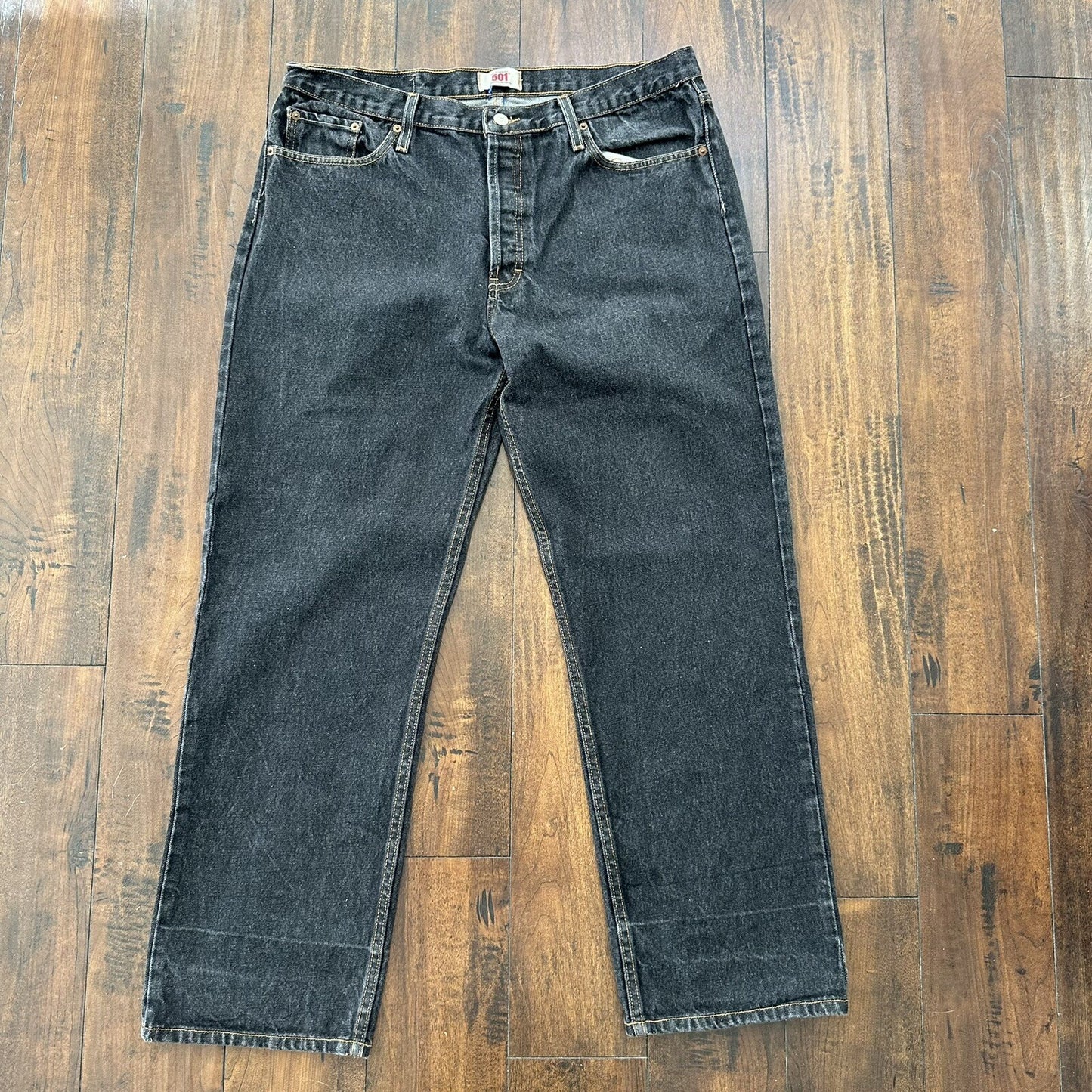 Vintage 90s Levis 501 XX 38x30 USA Tag Jeans Black 80s Act 36x30
