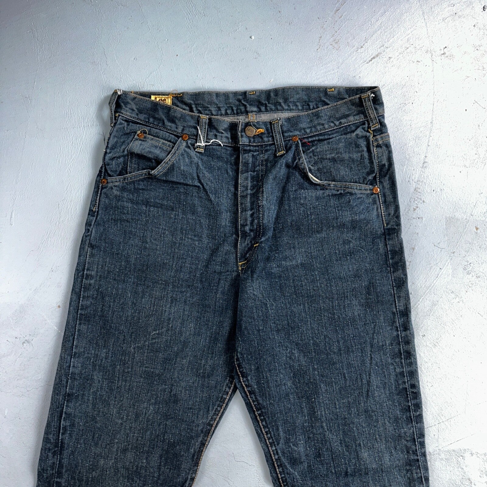 Lee VTG 70s Riders Denim Boot Cut Flare Jeans USA 33x35 Dark Wash Cowboy 1970s