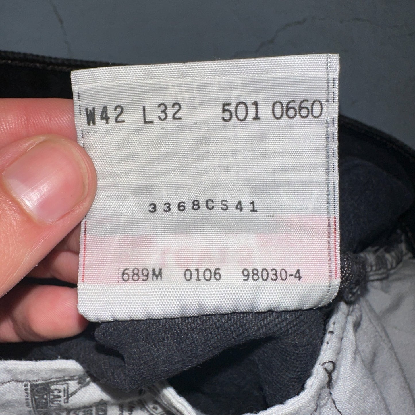 Levis 501 Vintage Y2K 90s XX Straight Leg Jeans Black Dark Wash 42x32 Act 41x31