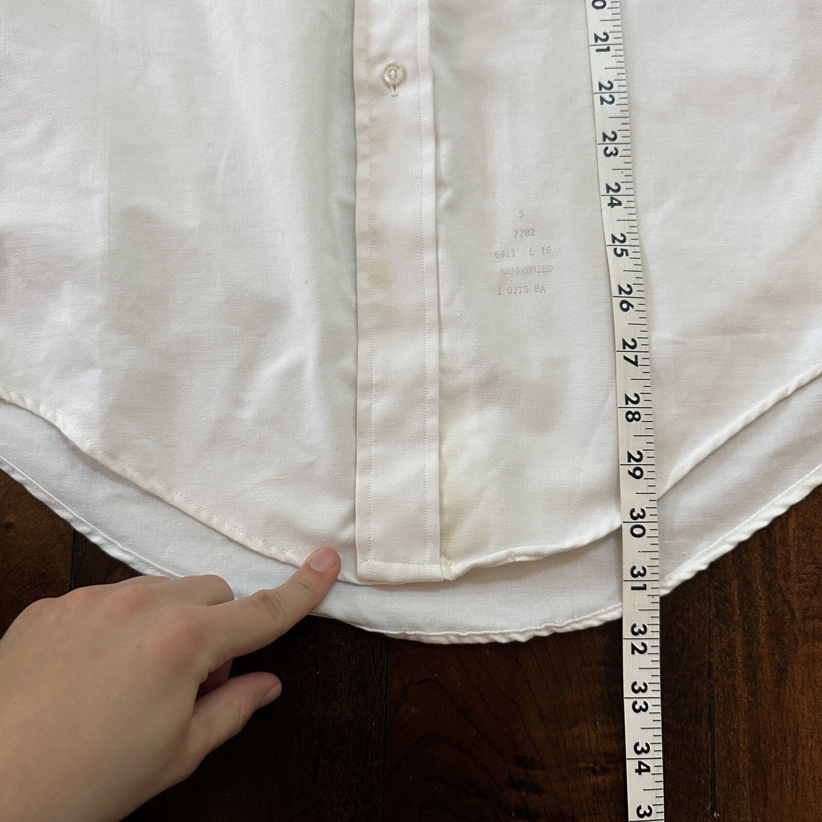 Vintage Norm Thompson USA Mens Long Sleeve Button Up Shirt White 80s