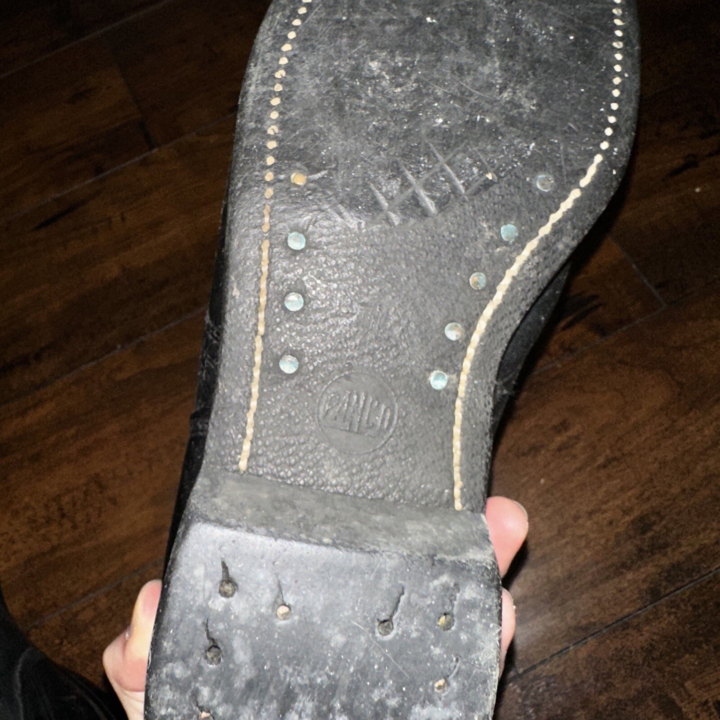 VTG Military Black Lace Up Work Boots 1950s 50s 60s Post WWII Size 8 ? High