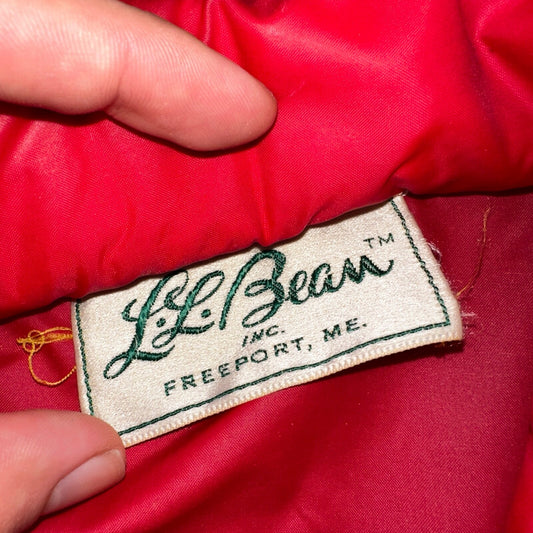 LL BEAN Coach Jacket Large Zip Front Nylon True VTG 1970s Windbreaker Thin